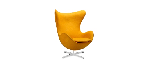 yellow egg chair