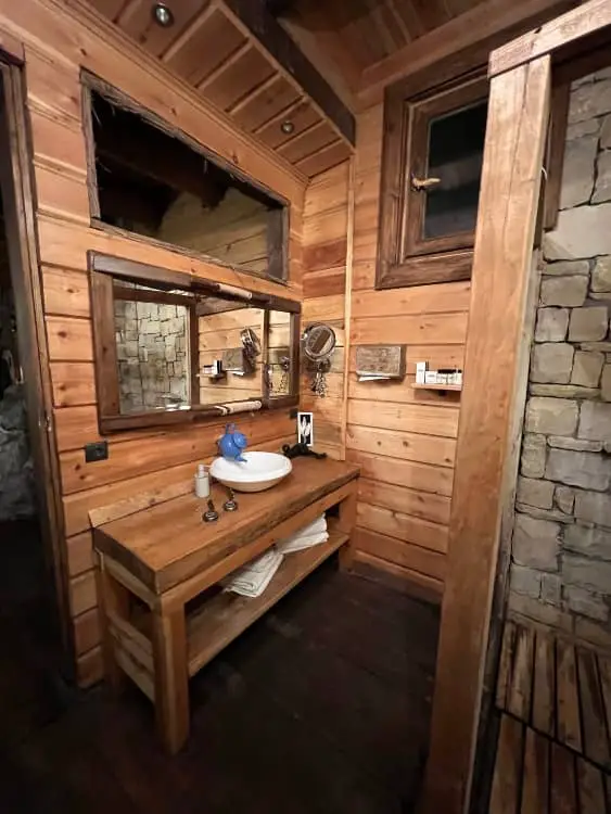 Log Cabin Interior Bathroom