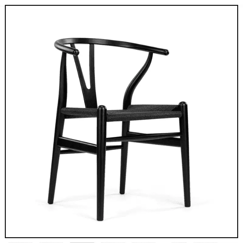 Black mid century dining chair