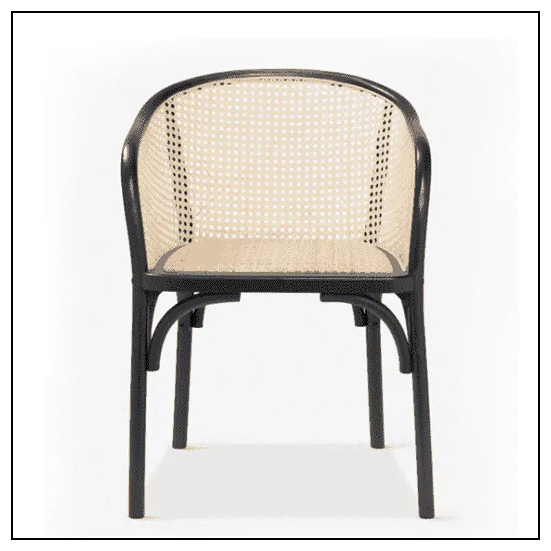 Black mid century modern dining chair