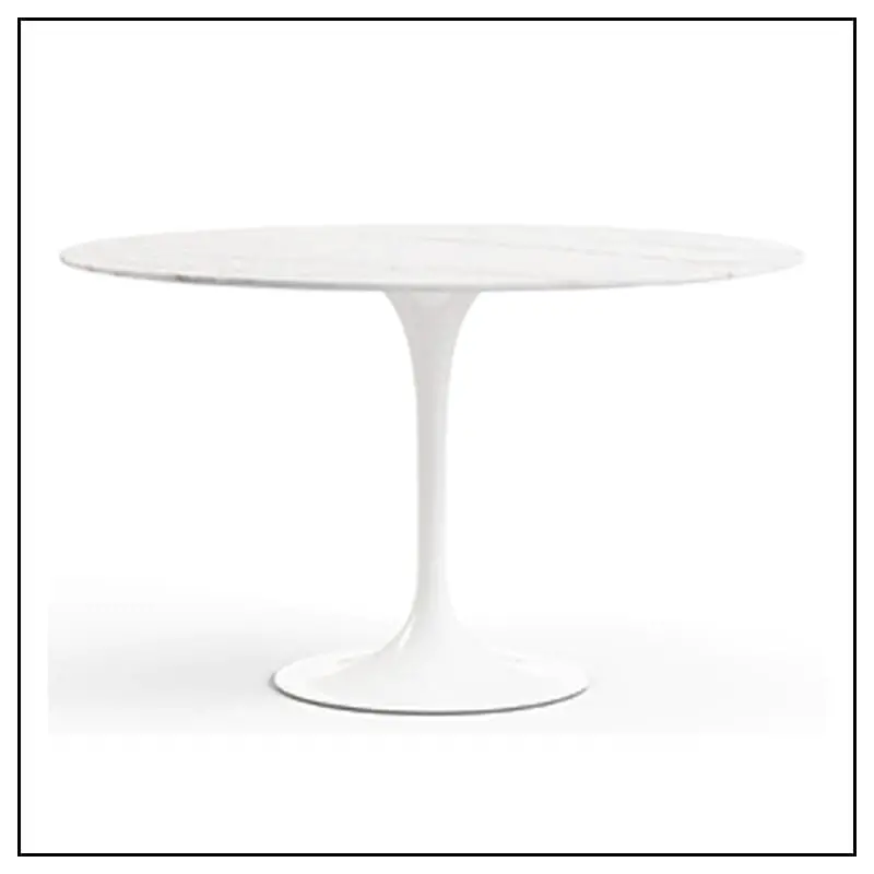 Round mid century modern dining table