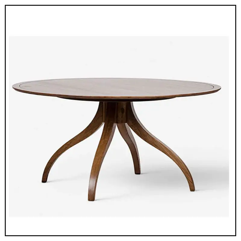 mid century modern dining table walnut