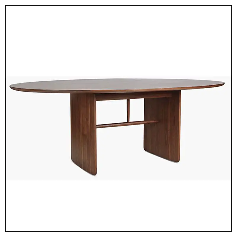 walnut mid-century modern dining table