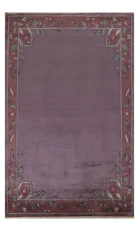 purple border rug for mid century style