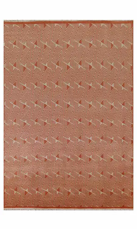 terracotta mid century rug