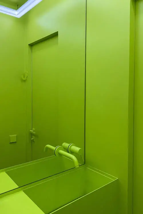 Bold Neon Green Bathroom