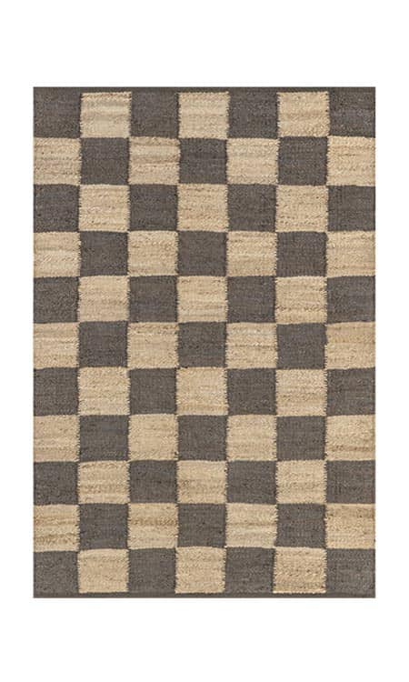checkered jute rugs