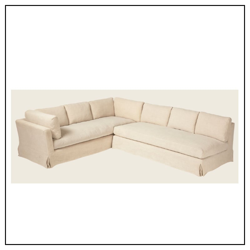 transitional sofa with skirt
