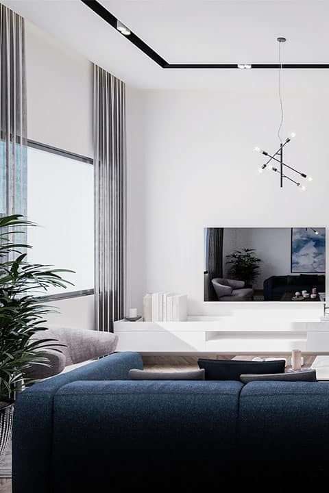 blue and white living room decor ideas