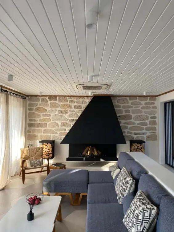 minimalist beach house living room